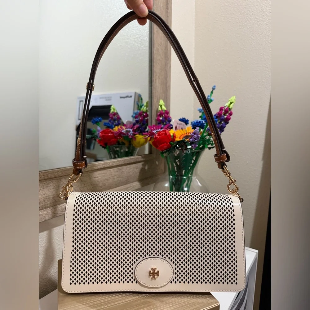 NWOT Tory Burch Perforated Crossbody/Shoulder Bag - Picture 1 of 8